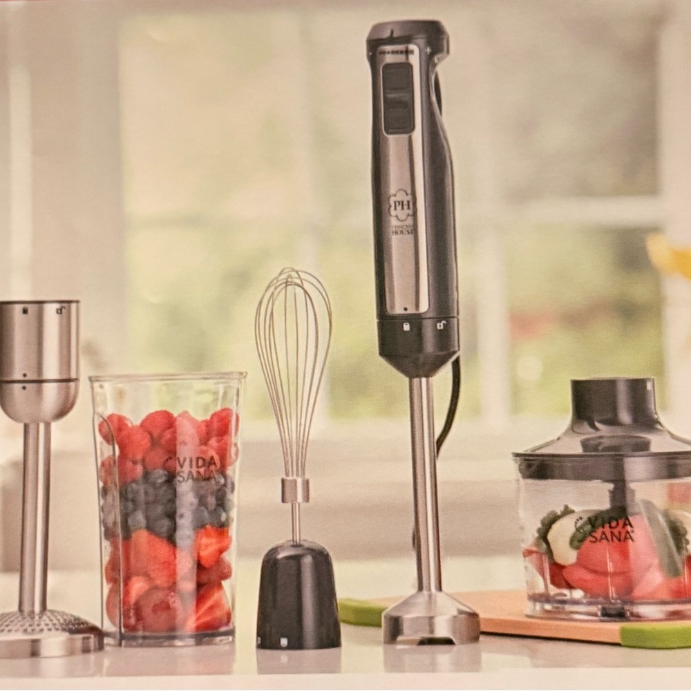 Princess house Stainless Steel Immersion Blender - Black/Silver